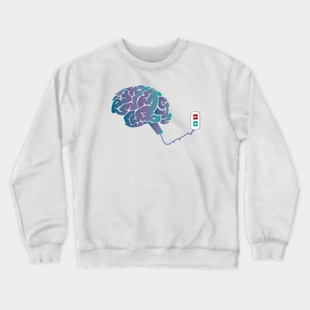 Brain-switch 0n/ off Crewneck Sweatshirt by dddesign